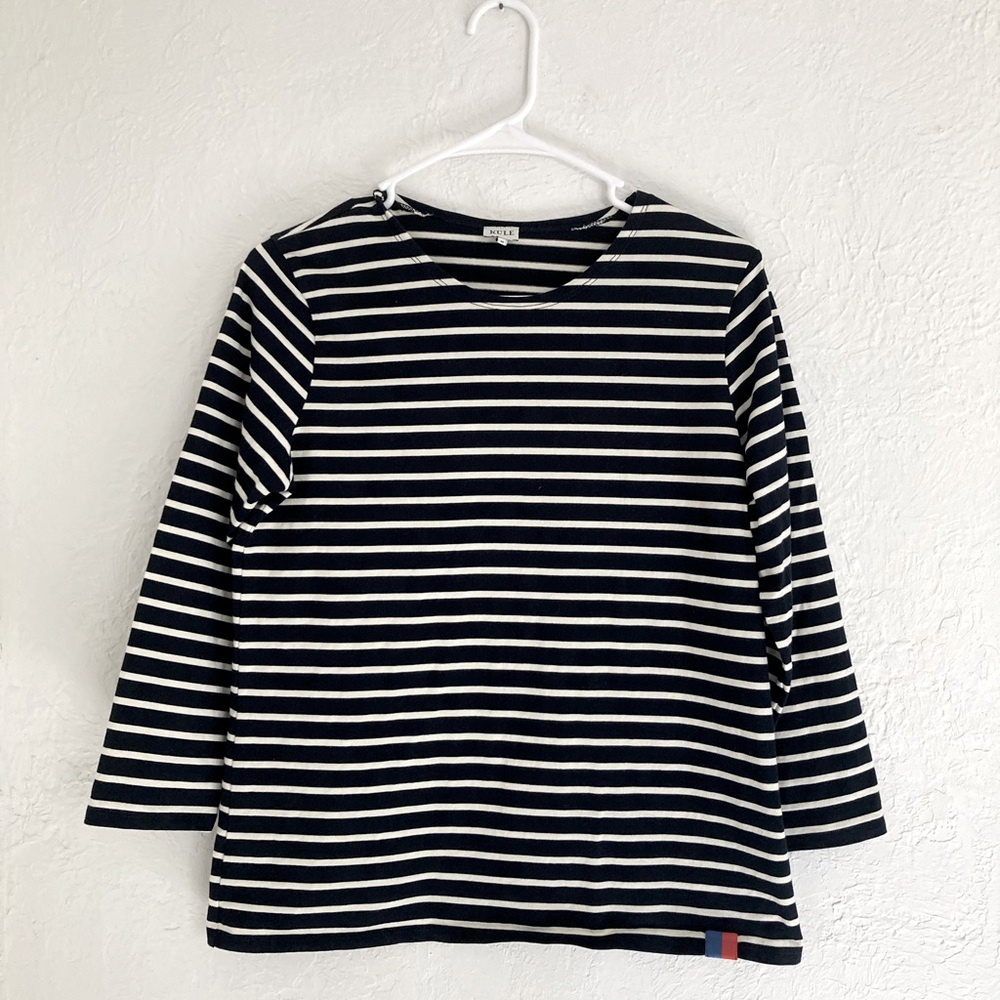 KULE modern long striped tee medium 100% cotton
